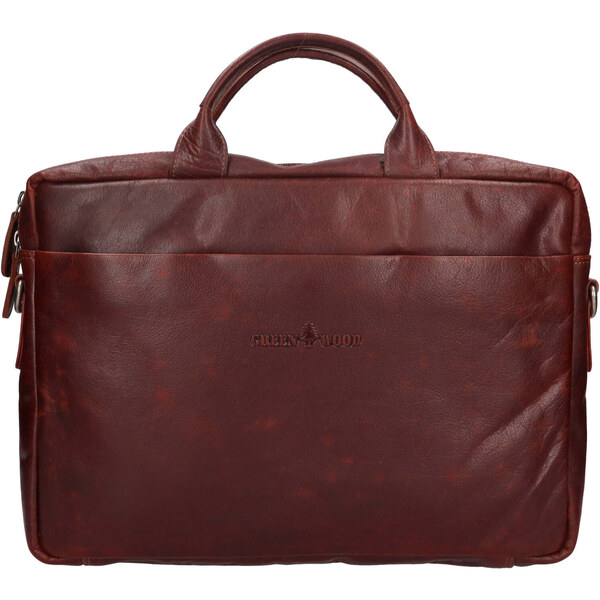 Kožená taška na notebook Greenwood Amos - koňak 64964812