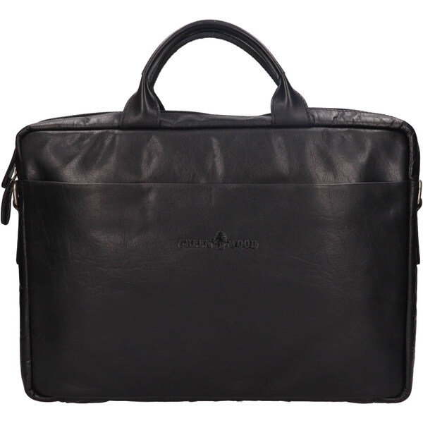 Kožená taška na notebook Greenwood Amos - čierna 64964814