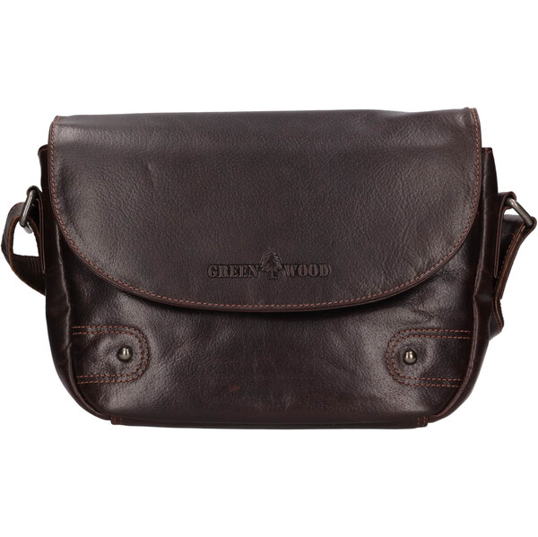 Dámska kožená crossbody kabelka Greenwood Nora - tmavo hnedá 64964816