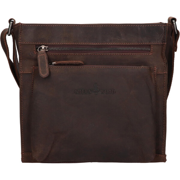 Dámska kožená crossbody kabelka Greenwood Stefani - tmavo hnedá 64964818