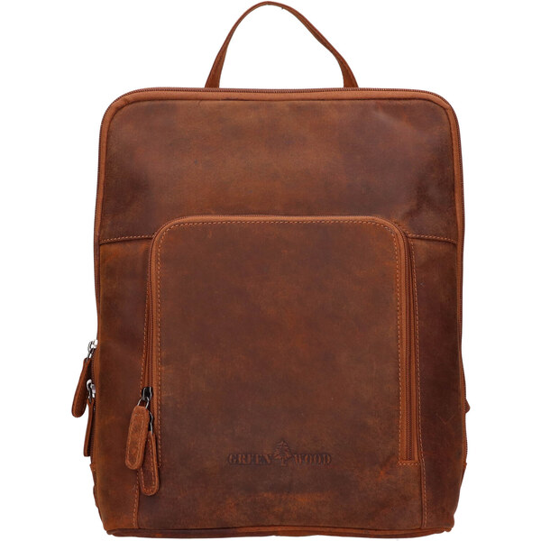 Vintage dámsky kožený batoh Greenwood Paloma - svetlo hnedá 64964822