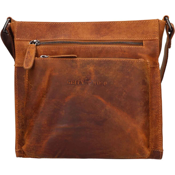 Dámska kožená crossbody kabelka Greenwood Stefani - svetlo hnedá 64964819