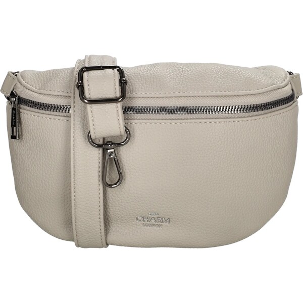 Charm London Sivá kožená ľadvinka „Alexis“ 64966912