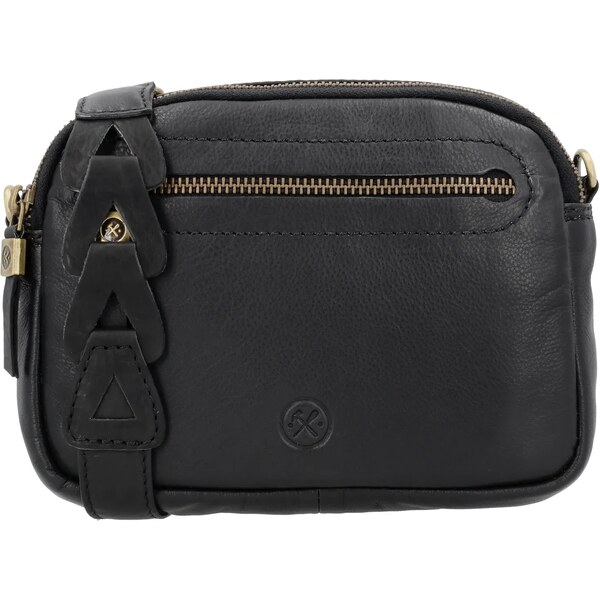 Hide & Stitches Čierna kožená crossbody kabelka „Molly“ 64966906