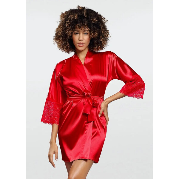 DKaren Saténový župan Judyta | červená Dka_Jud 64967111