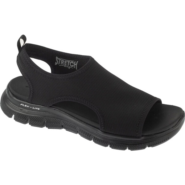 Čierne dámske športové sandále Skechers Flex Appeal 4.0 - Moon Lines 64967383