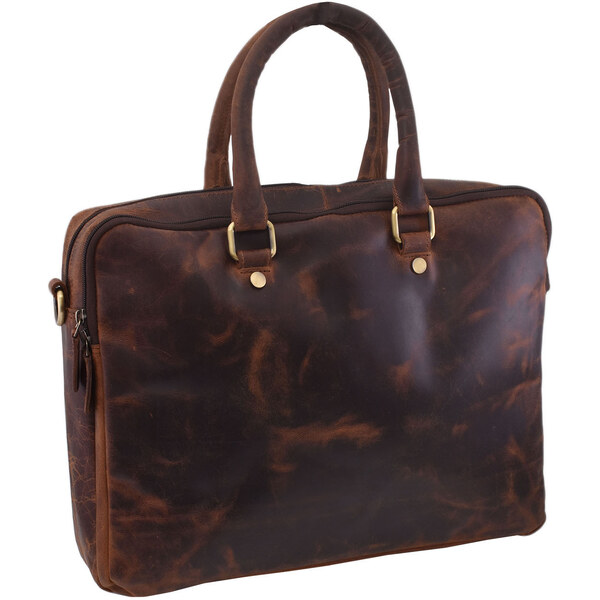 Mercucio Kožená taška na notebook tan 250858 64507476