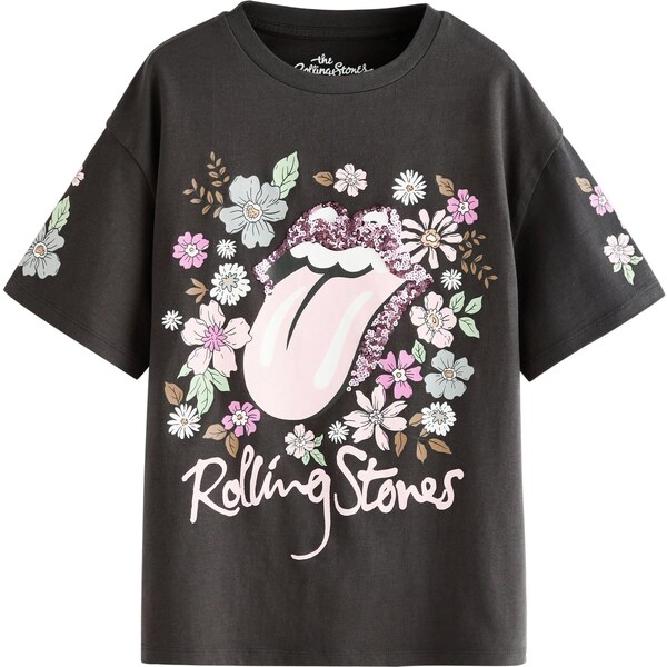 Next Tričko grafitová / pastelovo zelená / ružová / biela 65884040