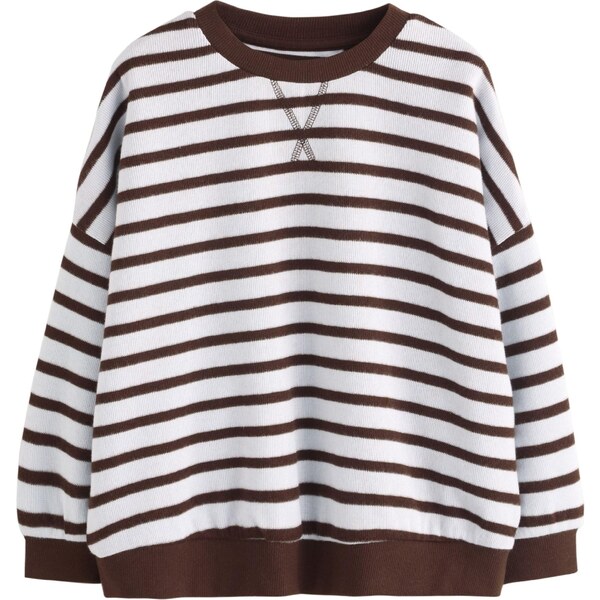 Next Sveter tmavohnedá / biela 65657998