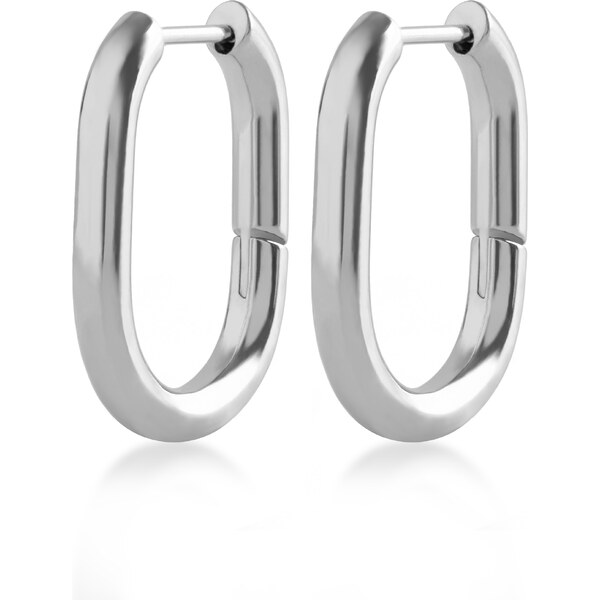 Troli Minimalistické oválne náušnice z ocele 66837667