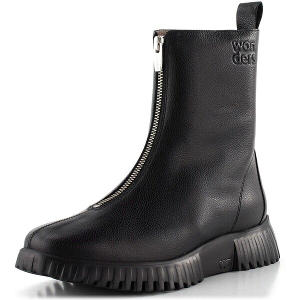 Wonders hladký kožený kotník negro A-4403 65612108