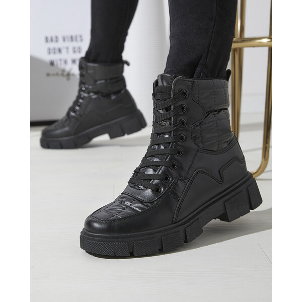 Resti Black womens non-heated Qertera bagger boots 64979049