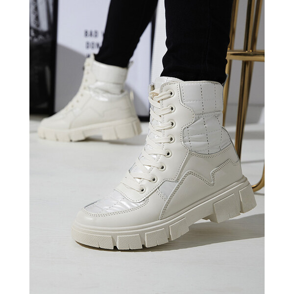 Resti Cream womens non-insulated bagger boots Qertera- Footwear 64979050