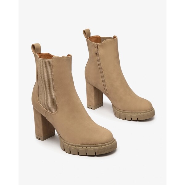 Resti Light brown womens Seihay high heel boots 64979075