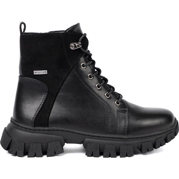 Black ankle boots with chunky sole and Sergio Leone zipper 64979324