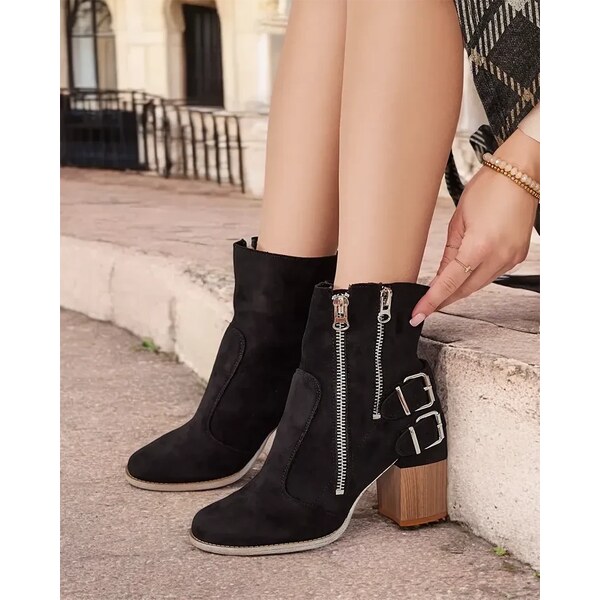 Resti Womens boots on the post in black Ferrgo- Footwear 64979022