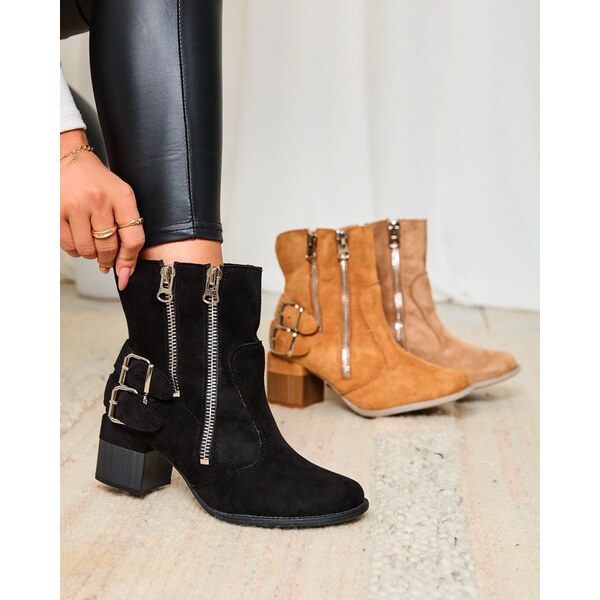 Resti Black embellished Zerta heeled boots 64979088