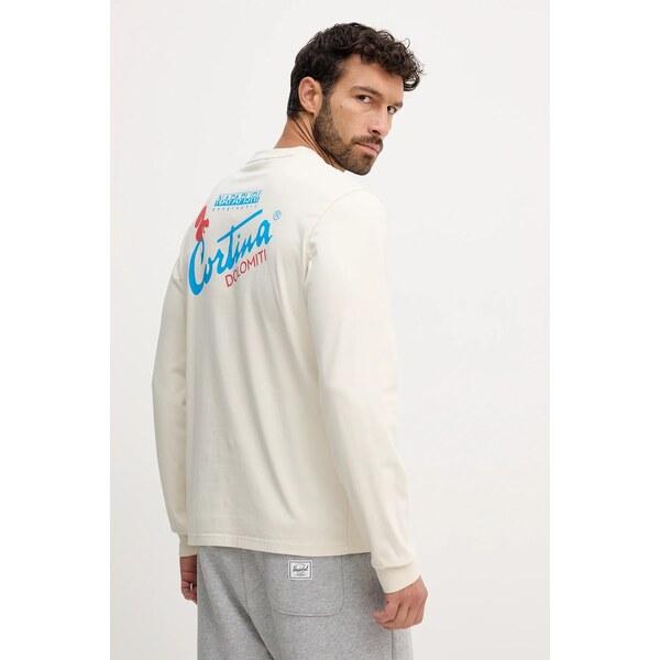 Bavlnené tričko s dlhým rukávom Napapijri S-Fiemme 64976703