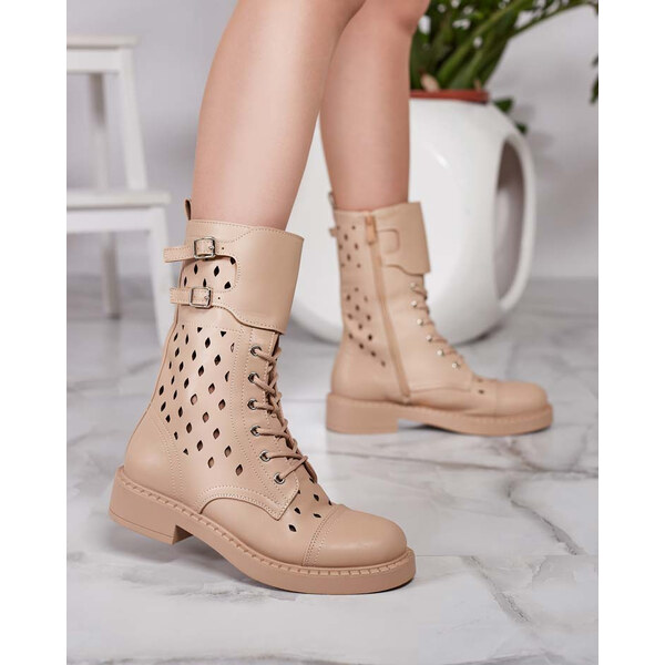 Resti Womens openwork lace-up boots Belsel 64979147