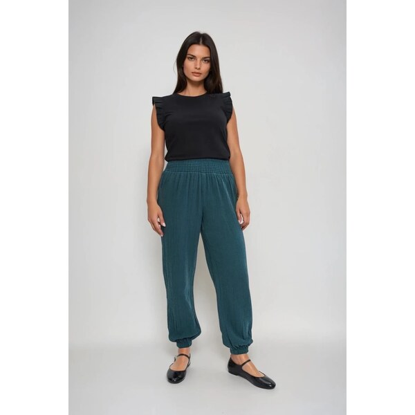 Marisse Green Cotton Trousers 64978953