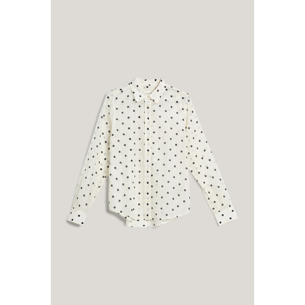 KOŠEĽA GANT REG DOT PRINT CTN SILK SHIRT EGGSHELL 64936556