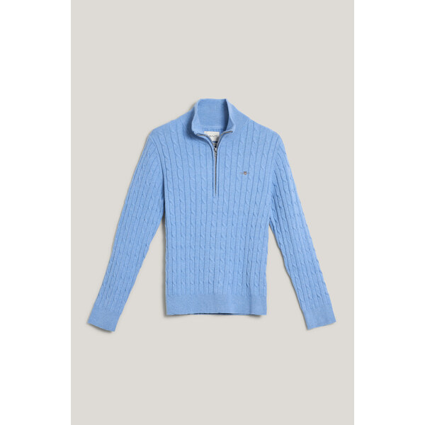 SVETER GANT STRETCH COTTON CABLE HALF-ZIP CLEAR SKY 64944445