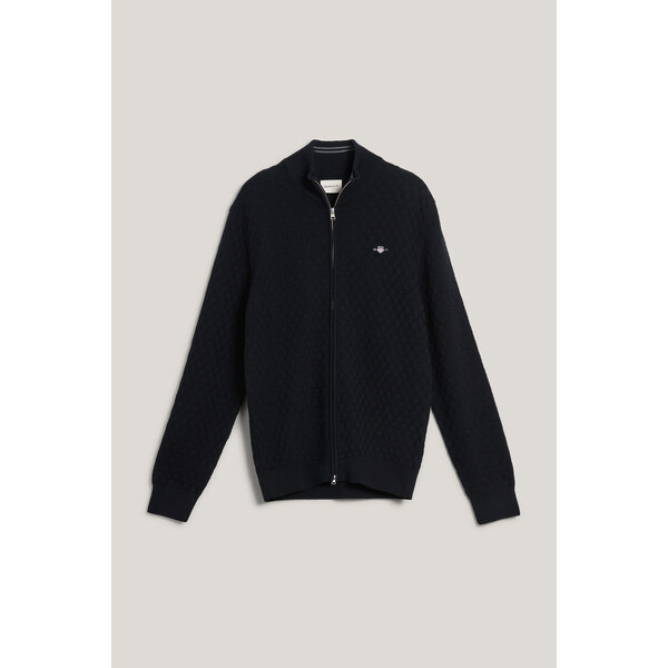 SVETER GANT MICRO TEXTURE FZ BLACK 64944470