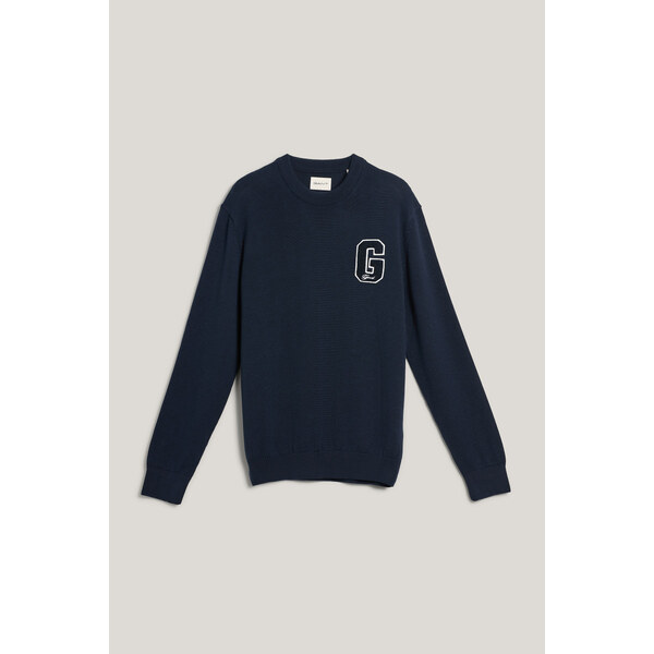 SVETER GANT SMALL GRAPHIC BADGE C-NECK EVENING BLUE 64944472