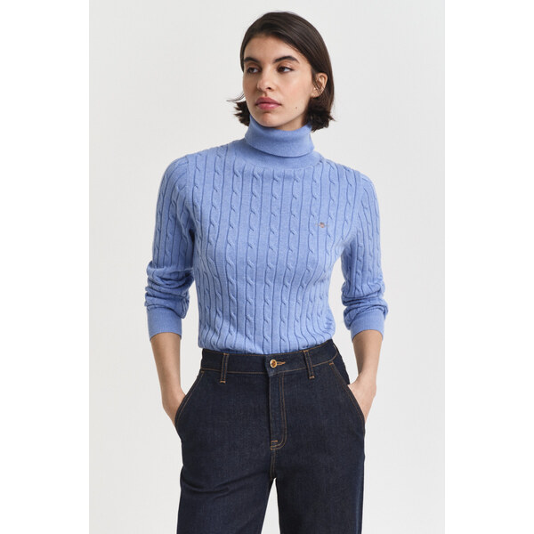 ROLÁK GANT STRETCH COTTON CABLE TURTLENECK CLEAR SKY 64980738
