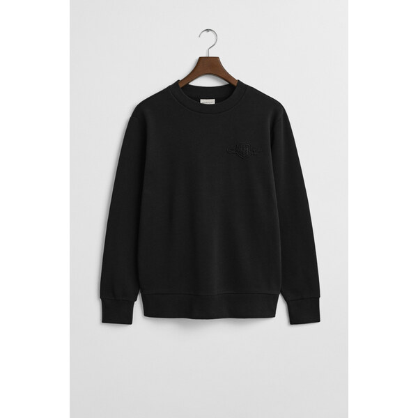 MIKINA GANT REG TONAL SHIELD C-NECK SWEAT BLACK 64980705