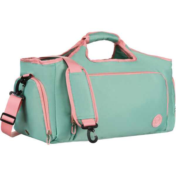 Mätovo-ružová víkendová cestovná taška Peterson s komorou na obuv a 64983332