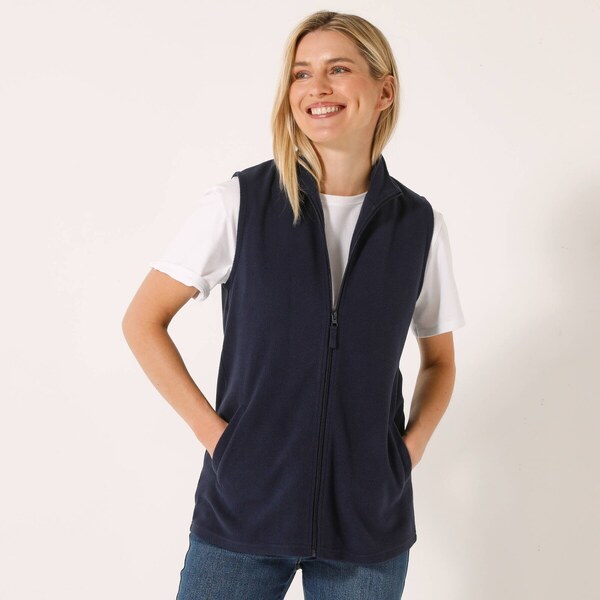 Fleecová vesta na zips nám.modrá 050 Blancheporte 61843508