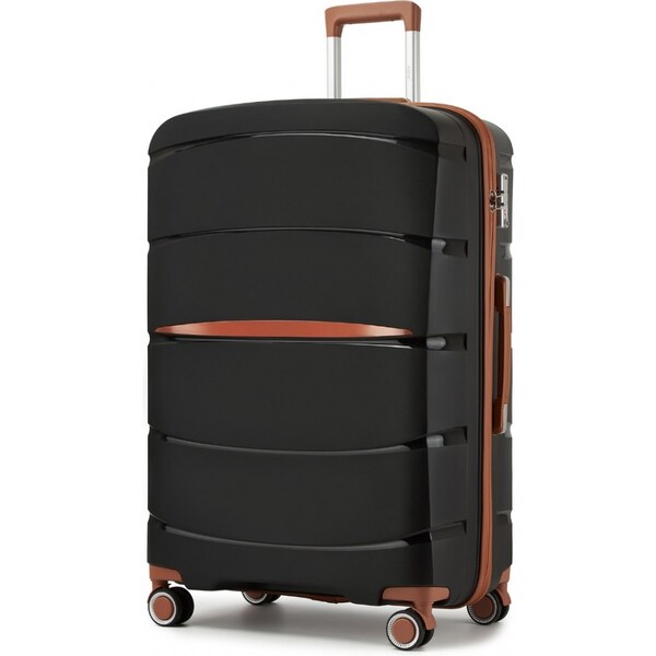 Kufor - KONO PP, veľký 28 s hnedými detailmi – čierny 67205614