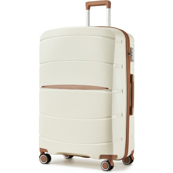 Kufor - KONO PP, veľký 28 s hnedými detailmi – béžový 67205615