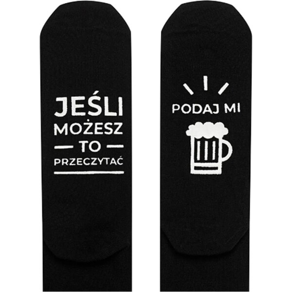 SOXO Pánske Ponožky S Nápismi Daj Mi Pivo Čierne 64990668