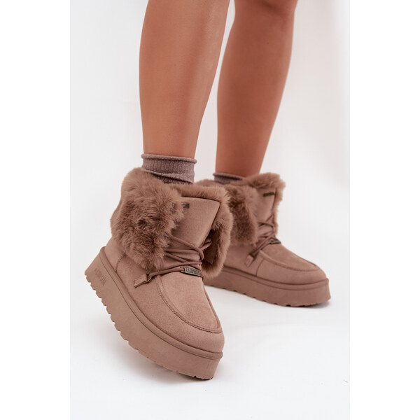 BIG STAR SHOES Dámske Snehové Topánky Na Platforme S Kožušinou A 65047443