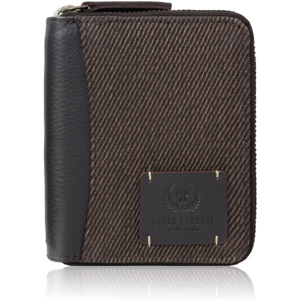 Paolo Peruzzi Pánska peňaženka z bavlneného plátna a prírodnej kože | 64989003