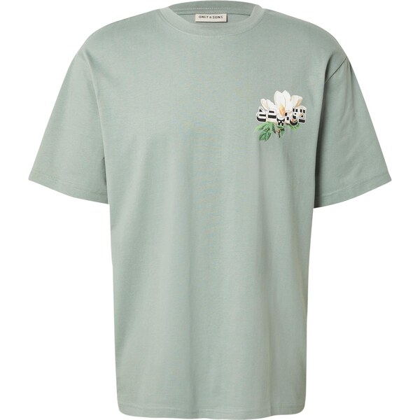 Only & Sons Tričko ONSFRANK béžová / zelená / pastelovo zelená / 64991529