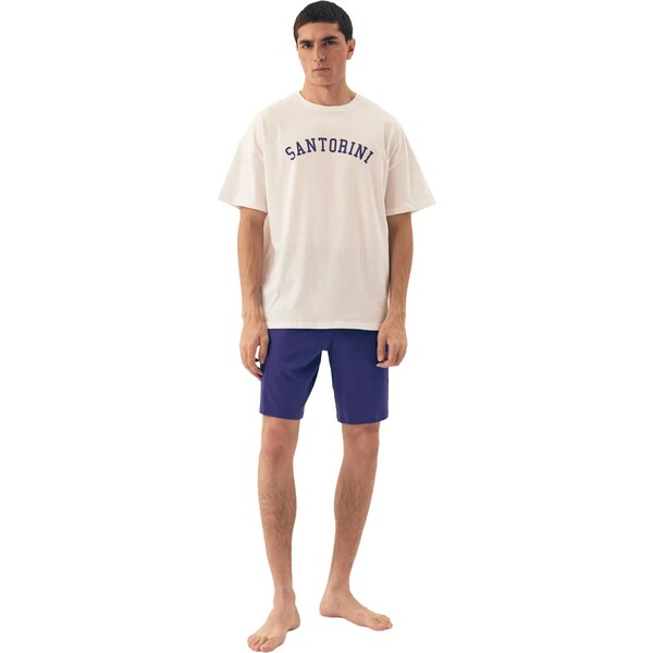 Pánske pyžamo Santorini 43173 biele - HENDERSON 65445426