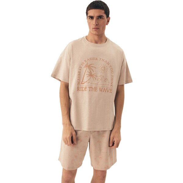 Pánske pyžamo 42604 Sand - HENDERSON 65445661