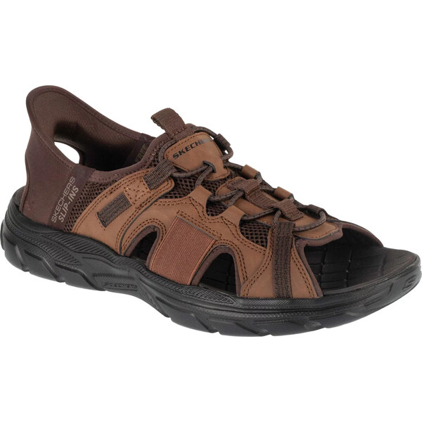 Hnedé pánske športové sandále Skechers Slip-Ins: Revolted SS - Merrick 64994418