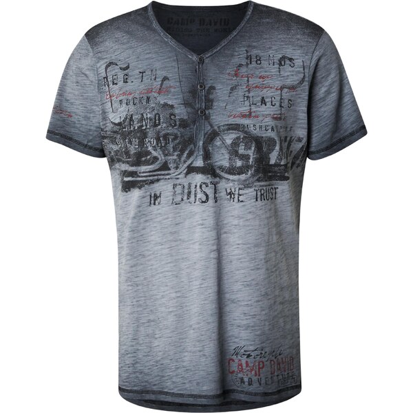 CAMP DAVID Tričko modrosivá / čierna 64996831