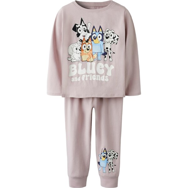 NAME IT Pyžamo NMNAmu Bluey svetlomodrá / pastelovo fialová / oranžová 65026159