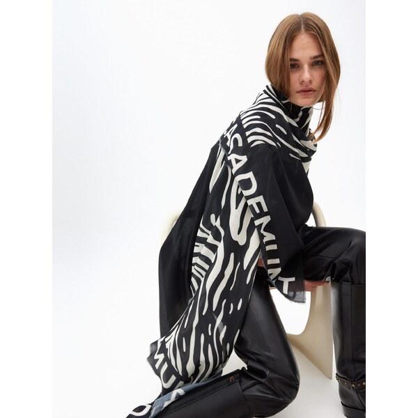 Lola Casademunt Šál sivá / čierna 65966786