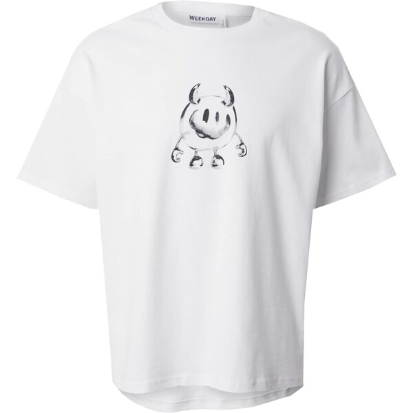 WEEKDAY Tričko Great čierna / biela 65660765