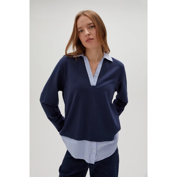 Marisse Womens Sweatshirt Z-Bl-4521 Navy 65004379