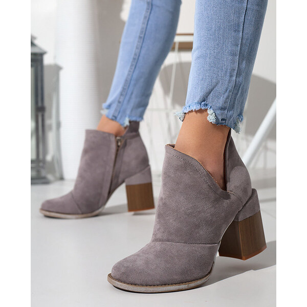 Resti Gray womens ankle boots with Cintura cut-outs - Footwear 65004815