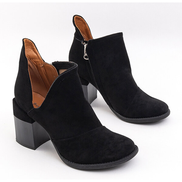 Resti Black womens boots with cutouts Plinara 65004837