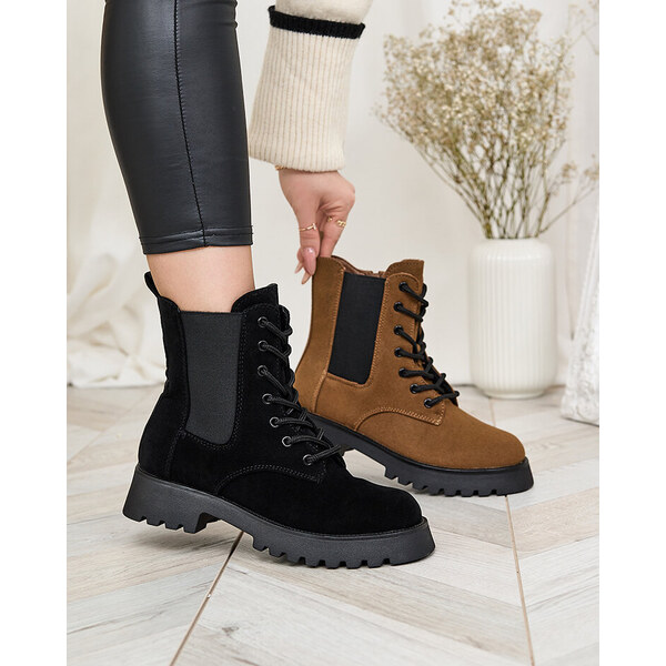 Resti Brown womens Oledi flat heeled boots 65004866