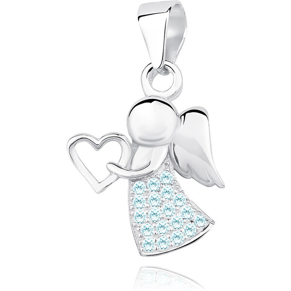 Olivie Strieborný prívesok ANJEL so srdiečkom 4840 21451978
